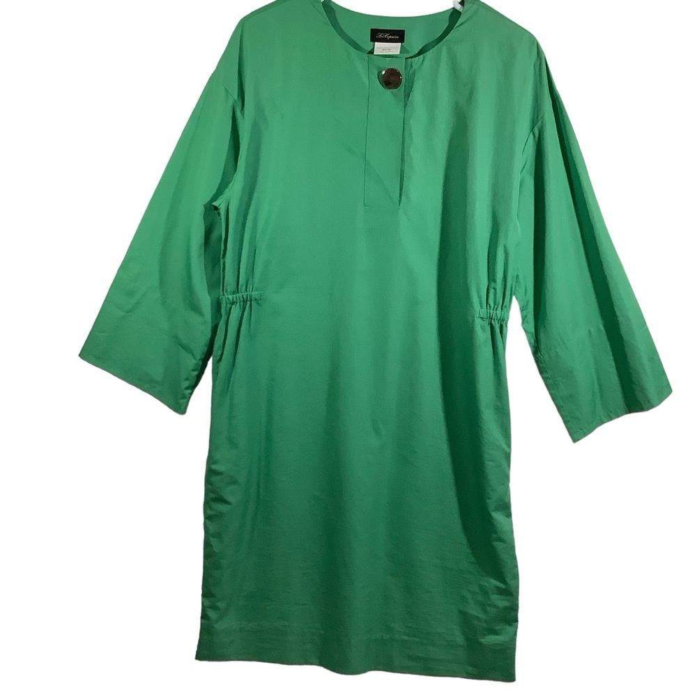 Les Copains Quarter Sleeve Green Dress with Pockets